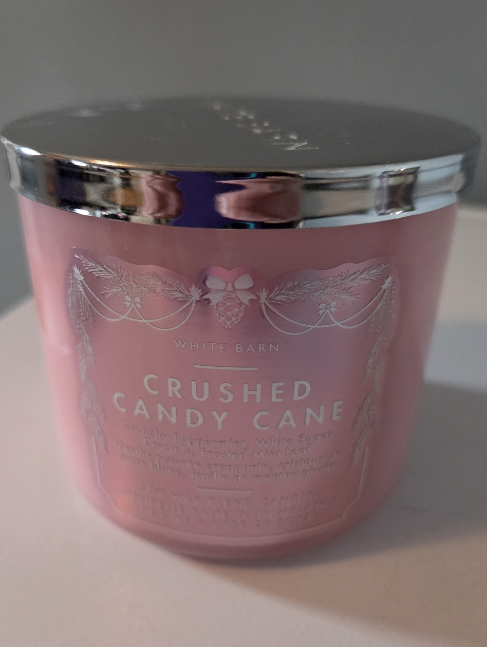 White Barn Crushed Candy Cane Candle 3 Wick
